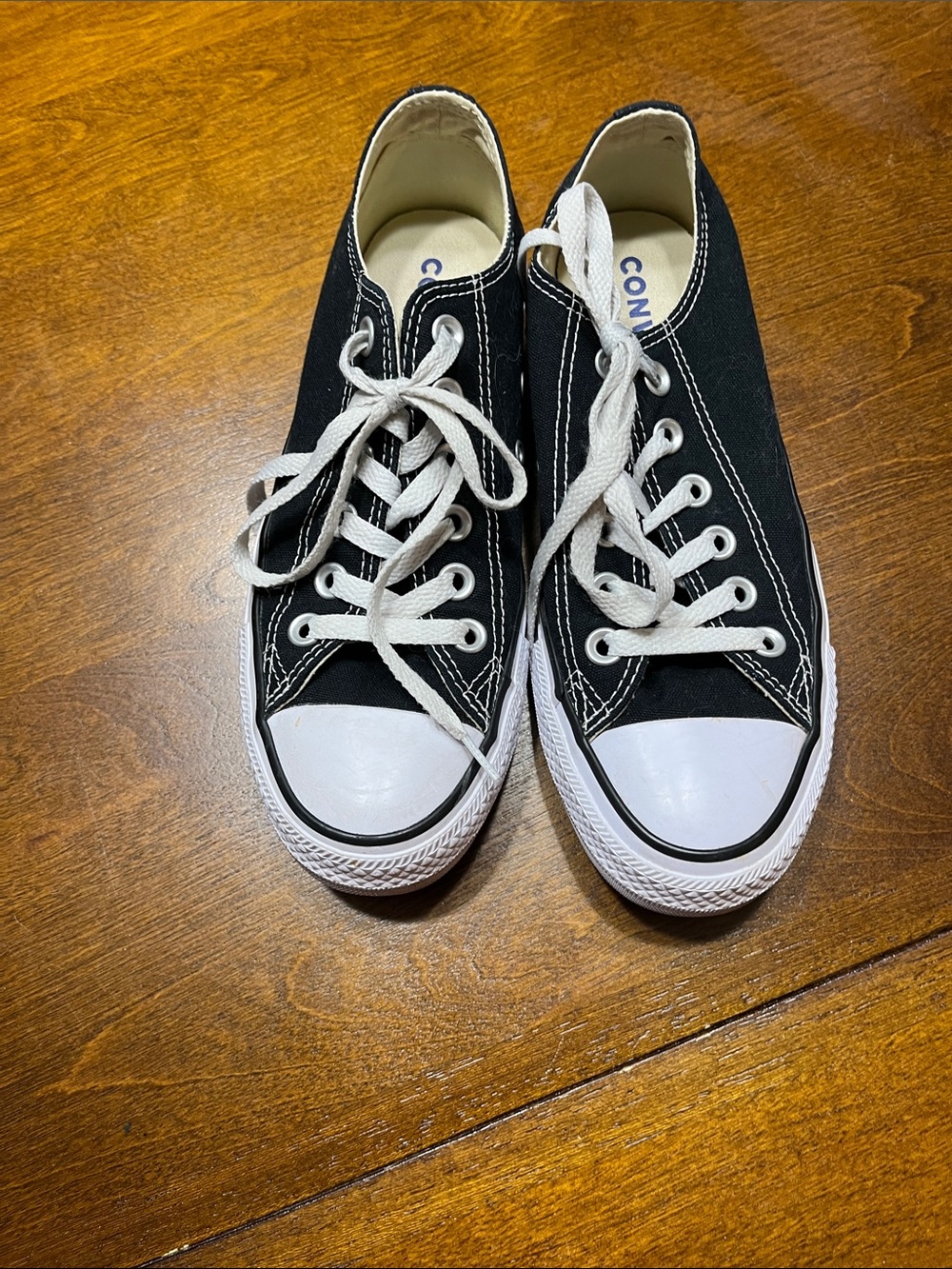 Converse Black and White Low Top Canvas Sneakers
